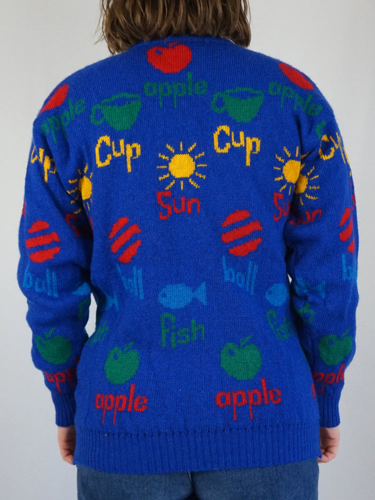 Beach Theme Novelty Jumper - M