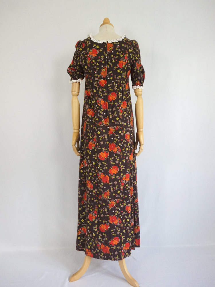 Brushed Cotton Floral Dress - XS