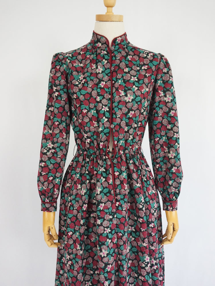 Liberty Raspberry Print Wool Dress - XS/S