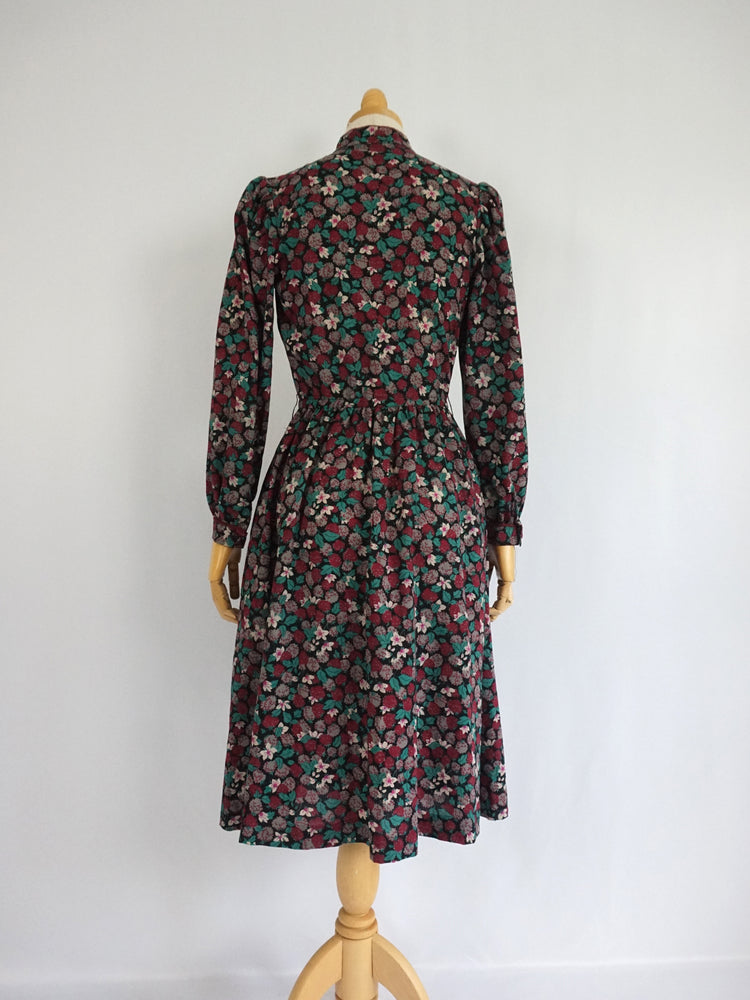 Liberty Raspberry Print Wool Dress - XS/S