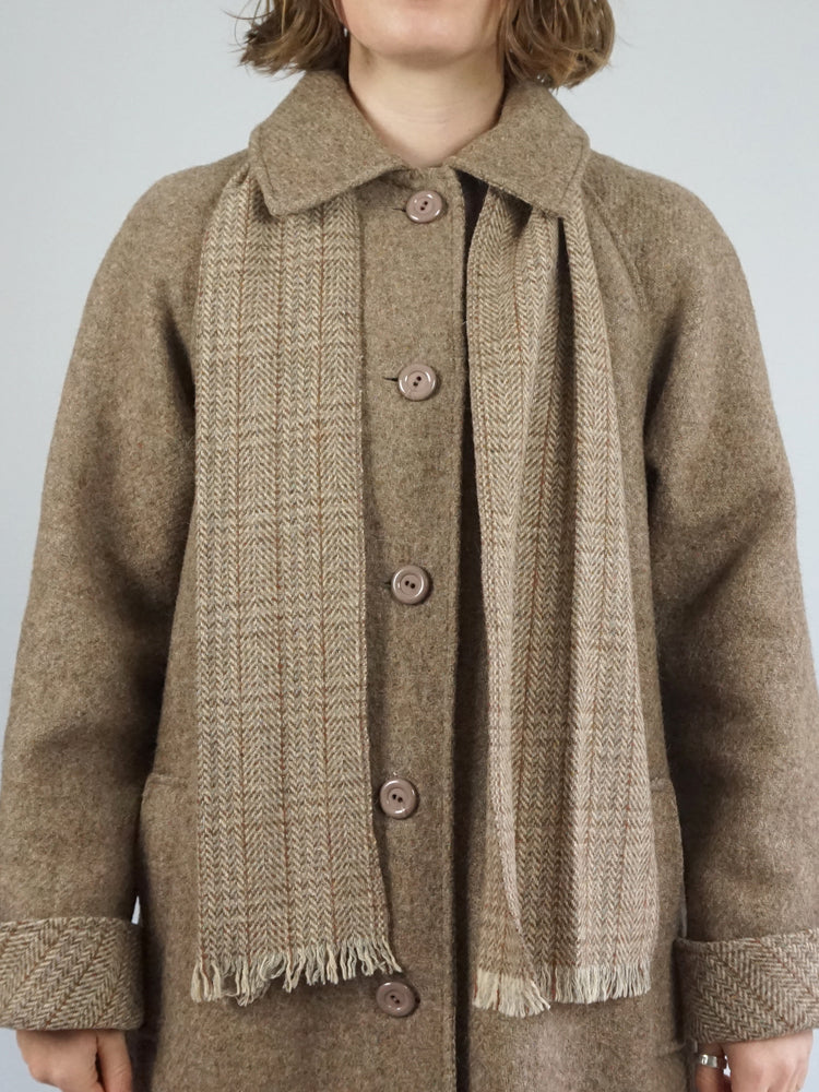 Brown Wool Trench Coat - S/M