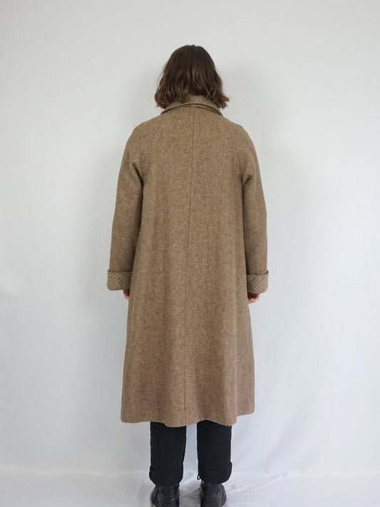 Brown Wool Trench Coat - S/M