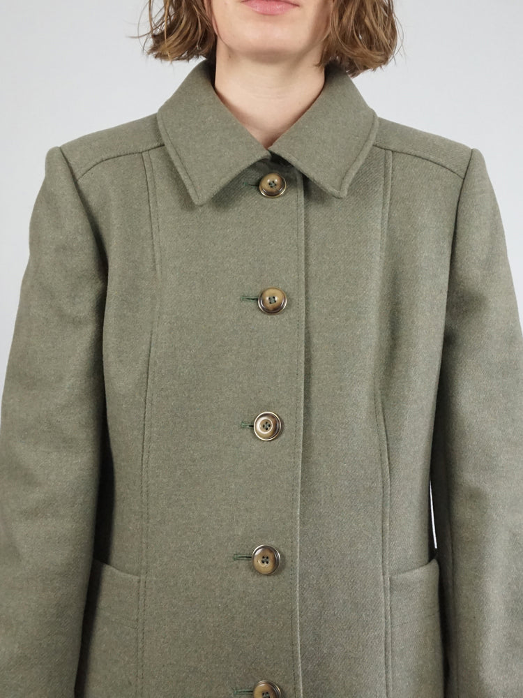 Sage Green Trench Coat - M