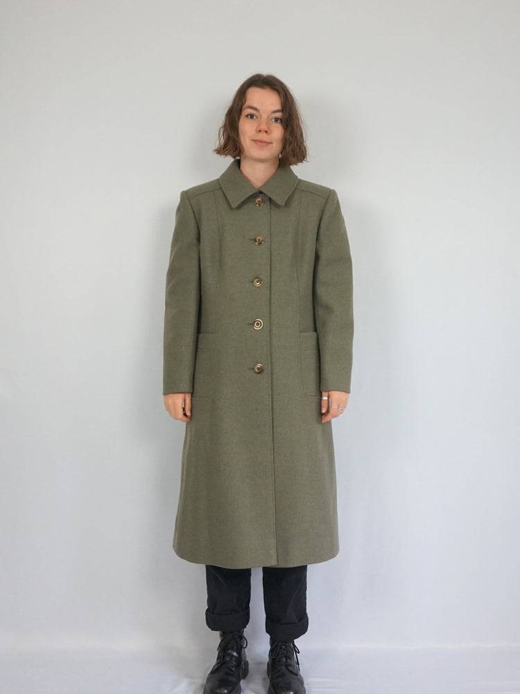 Sage Green Trench Coat - M