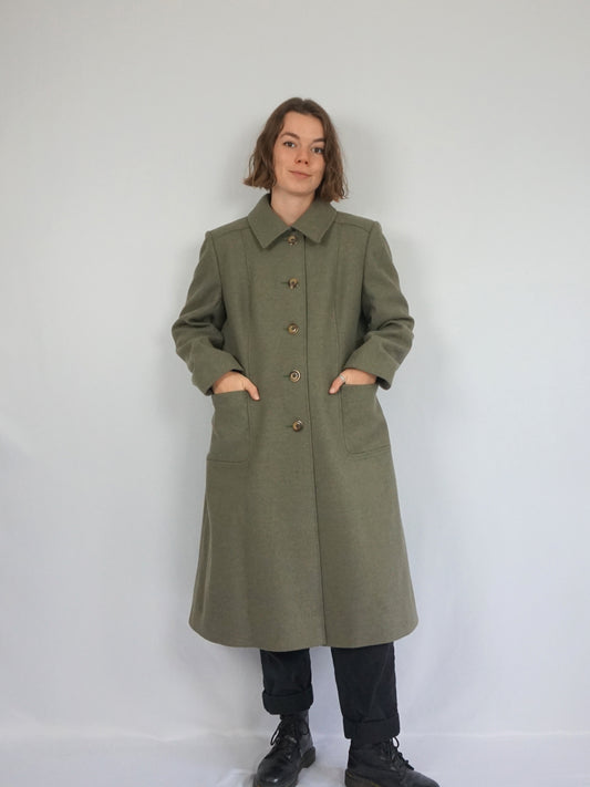 Sage Green Trench Coat - M