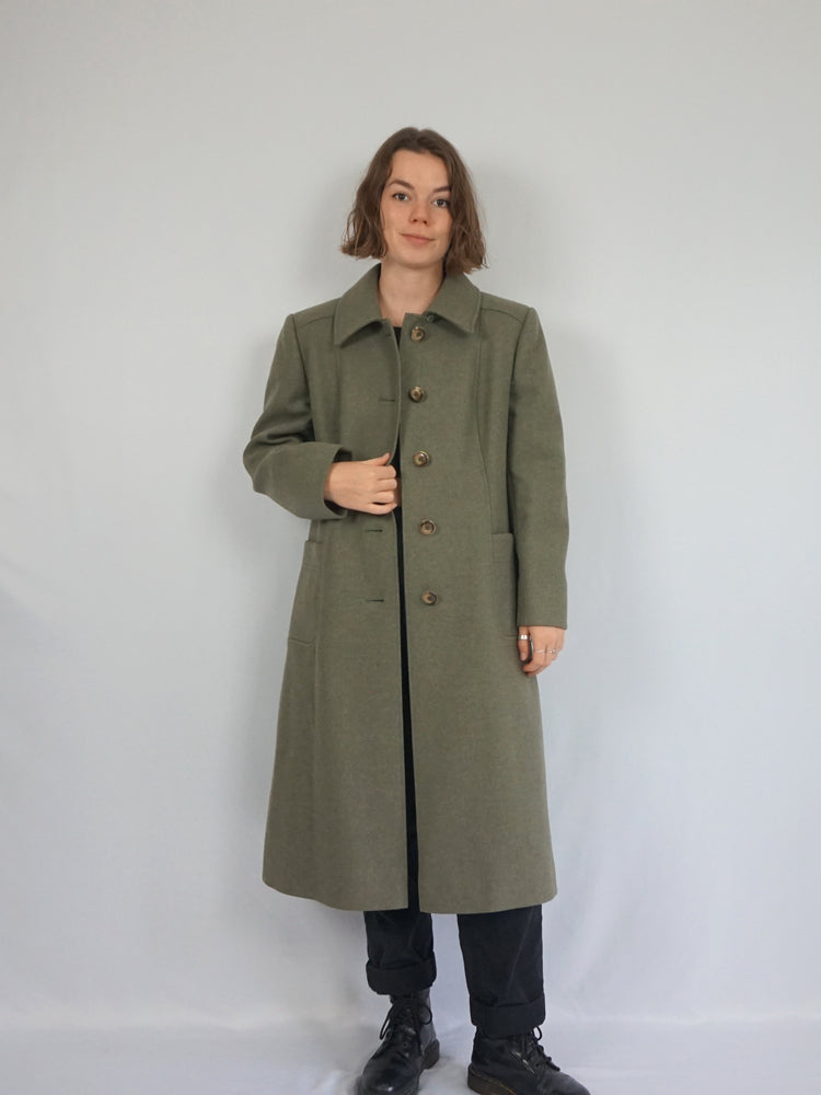 Sage Green Trench Coat - M