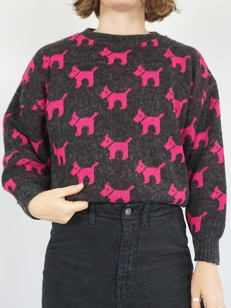 Scottie Dog Jumper - S