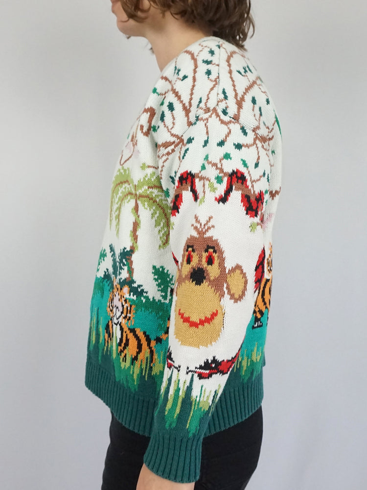 Cotton Jungle Animal Jumper - M