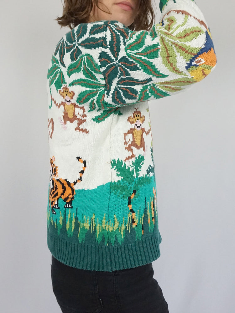 Cotton Jungle Animal Jumper - M