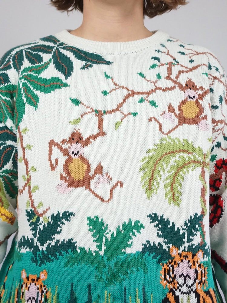 Cotton Jungle Animal Jumper - M