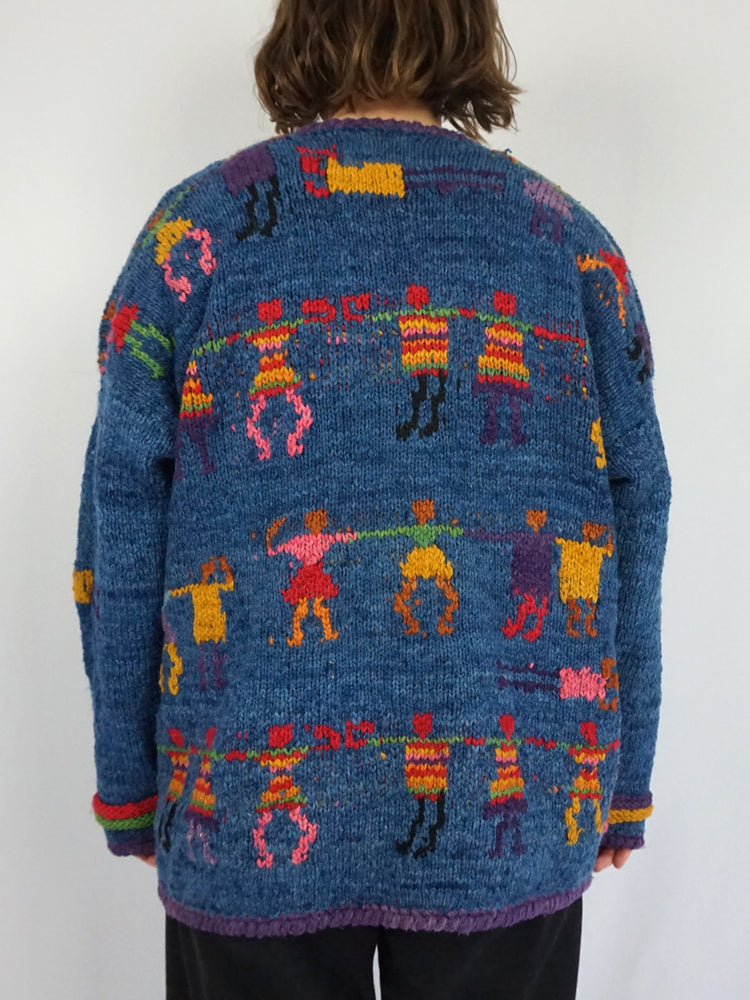 Amano Dancing People Cardigan - XL