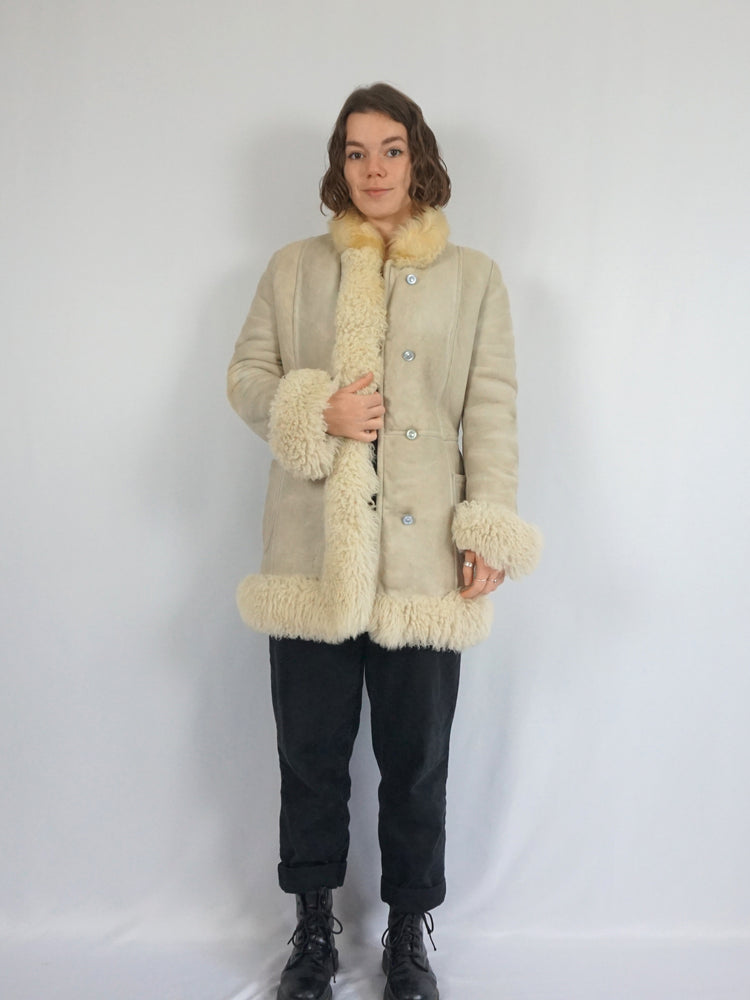 Afghan Style Sheepskin Coat - S