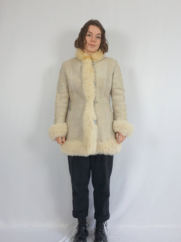 Afghan Style Sheepskin Coat - S