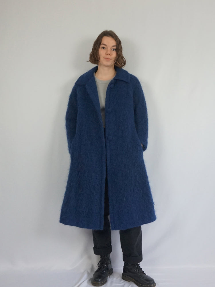 Pure Mohair Trench Coat - M