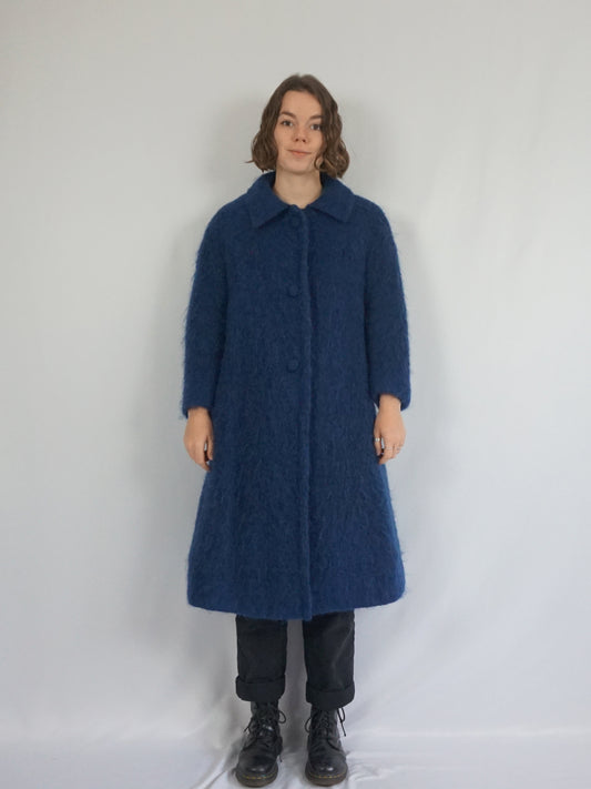 Pure Mohair Trench Coat - M