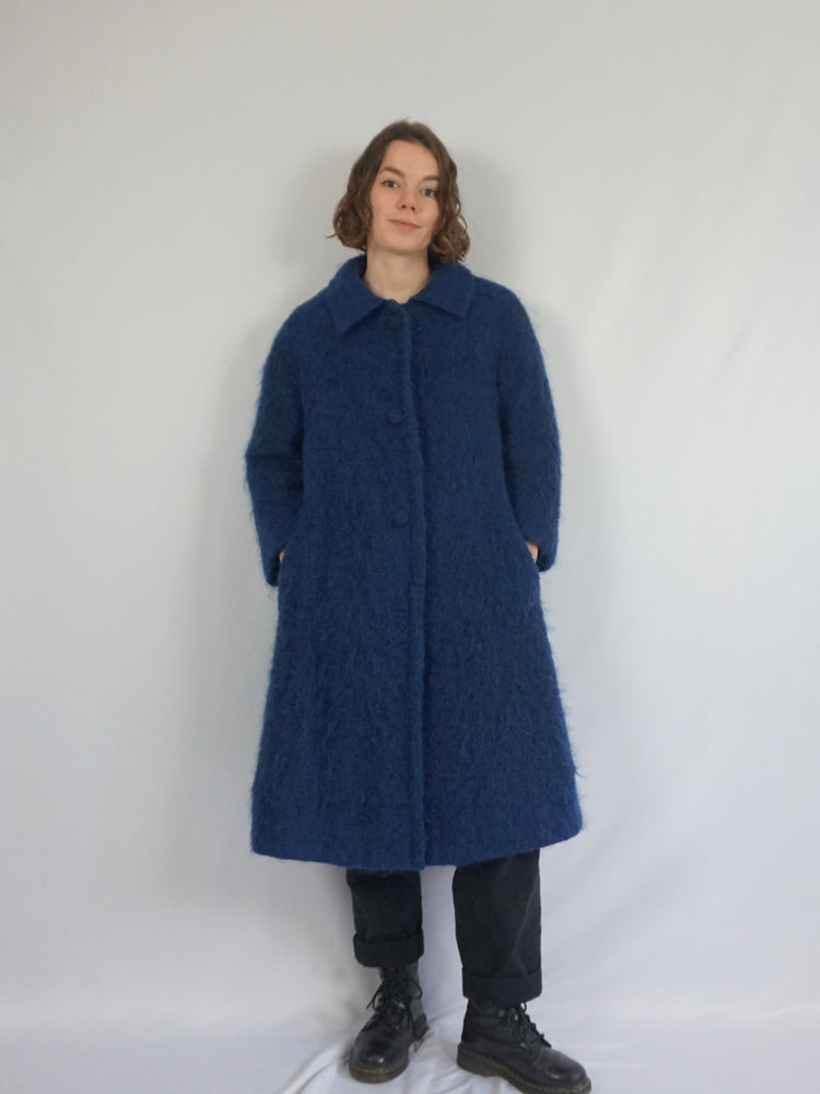 Pure Mohair Trench Coat - M