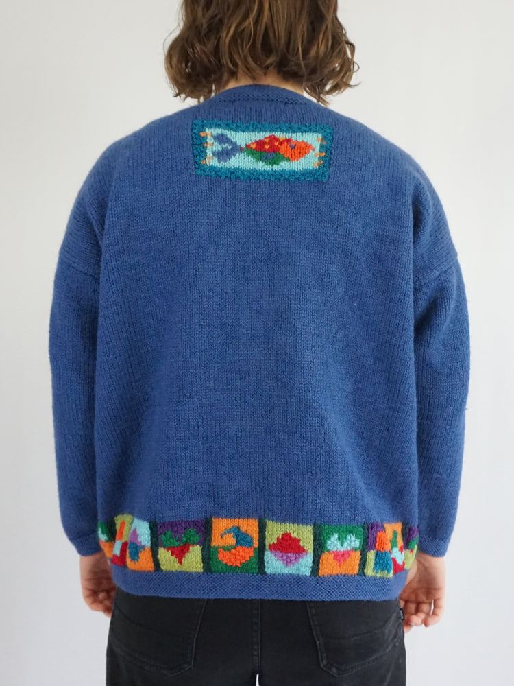 Tulchan Colourful Novelty Cardigan - L