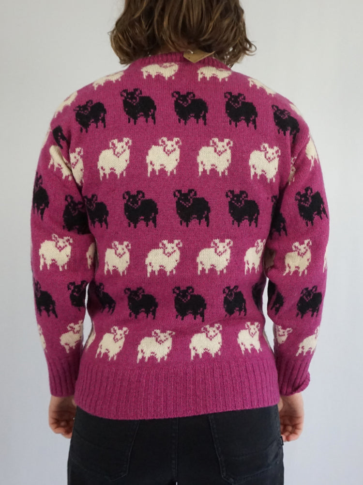 Pink Wool Ram Jumper - S