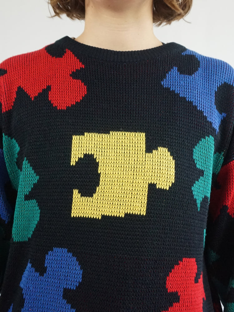 Black Puzzle Jumper - M/L