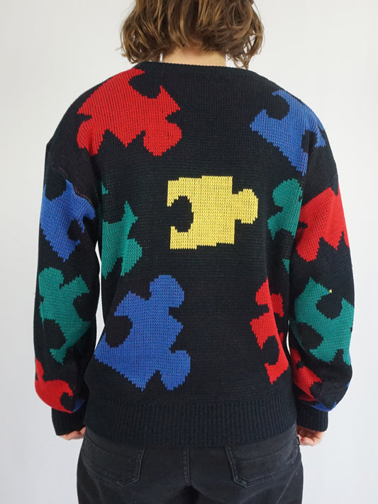 Black Puzzle Jumper - M/L