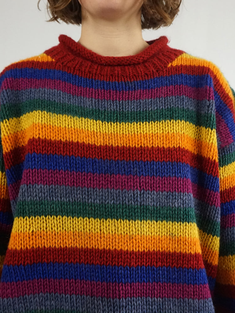 Multicoloured Wool Jumper - XXL