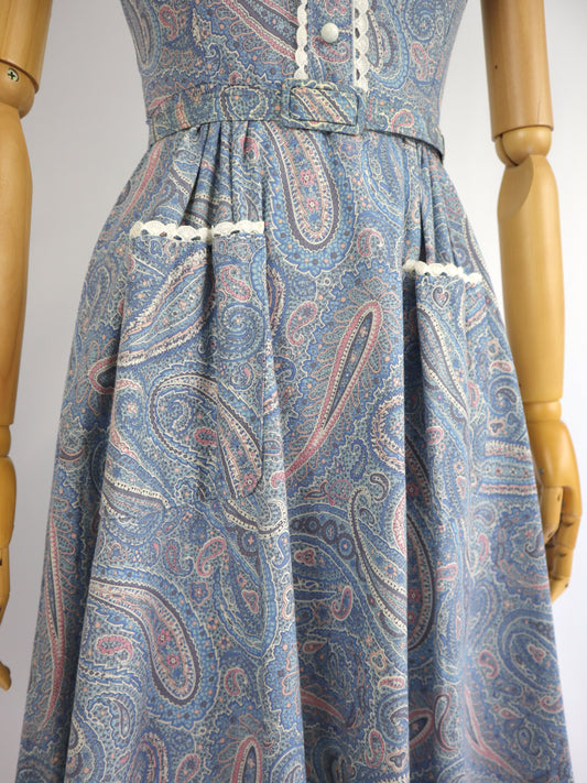 Paisley Midi Dress - XS