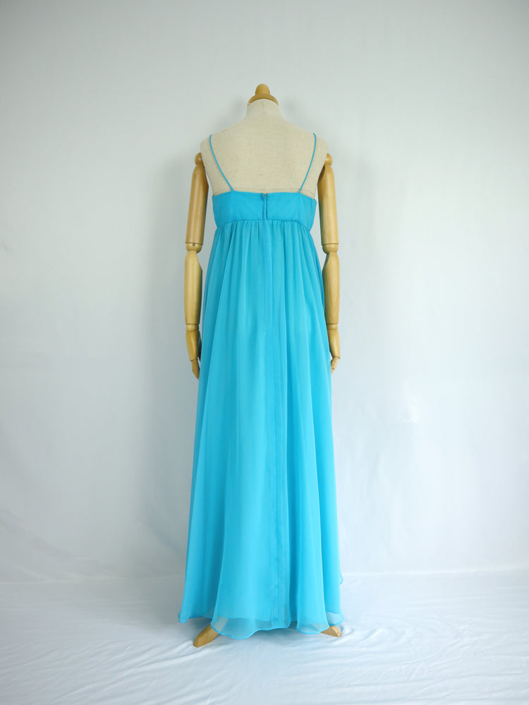 Aqua Blue Evening Dress - XS