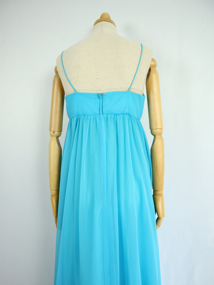 Aqua Blue Evening Dress - XS