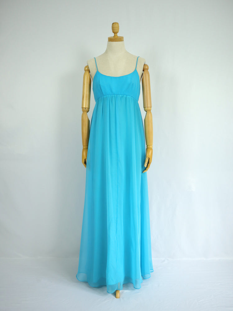 Aqua Blue Evening Dress - XS