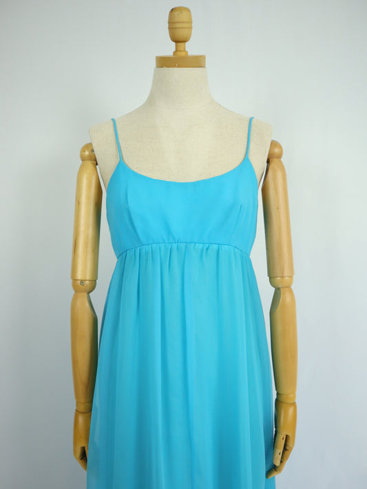 Aqua Blue Evening Dress - XS