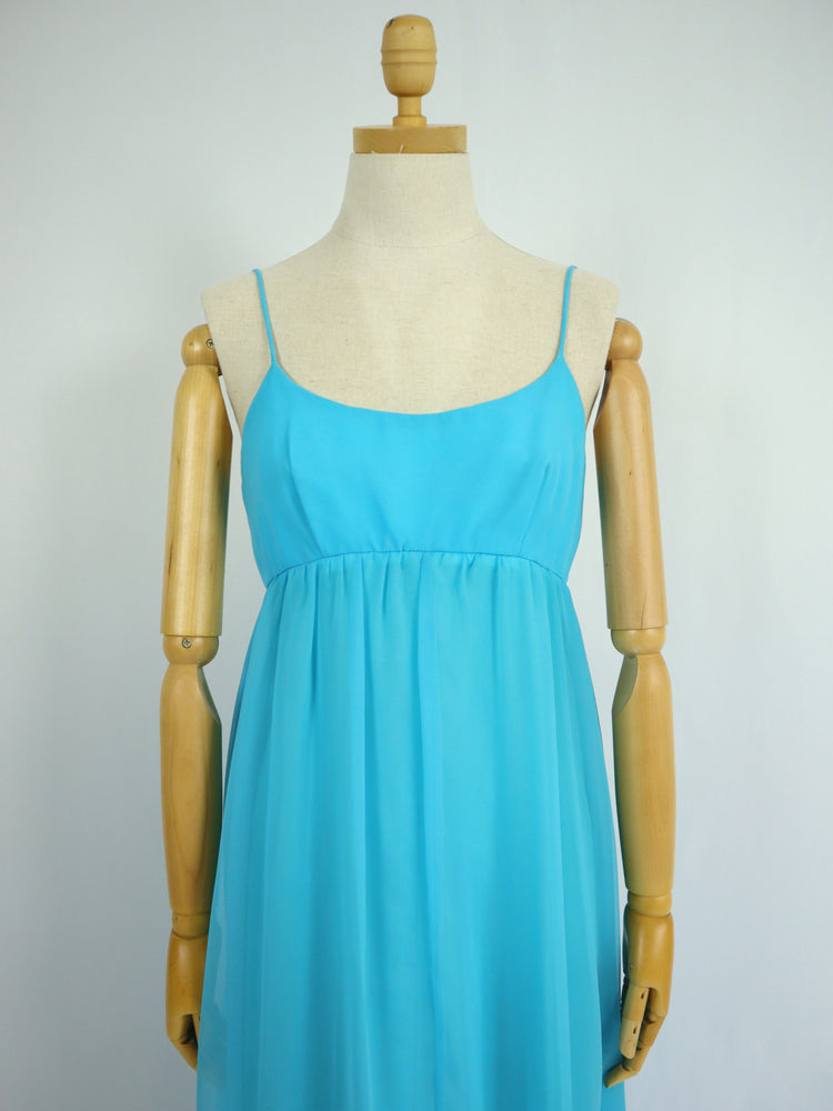 Aqua Blue Evening Dress - XS