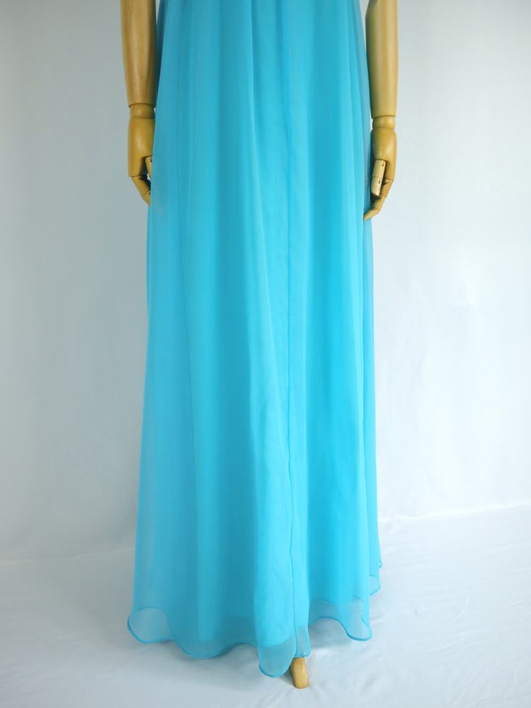 Aqua Blue Evening Dress - XS