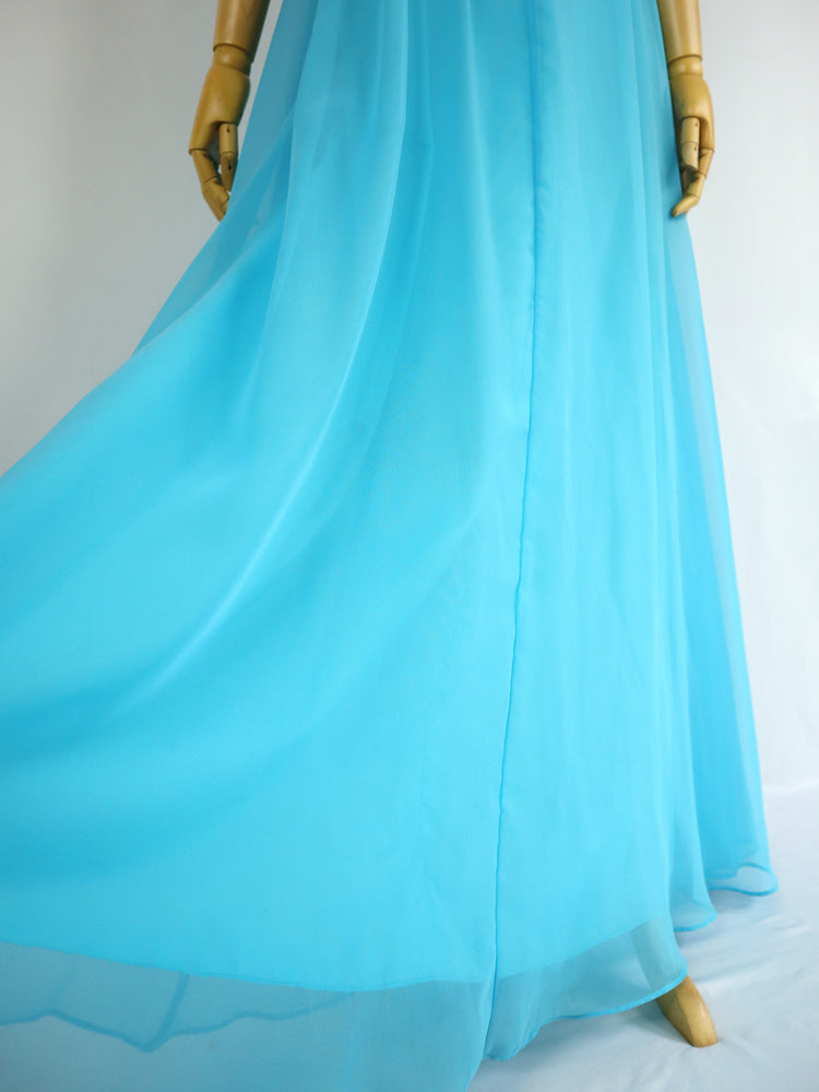 Aqua Blue Evening Dress - XS