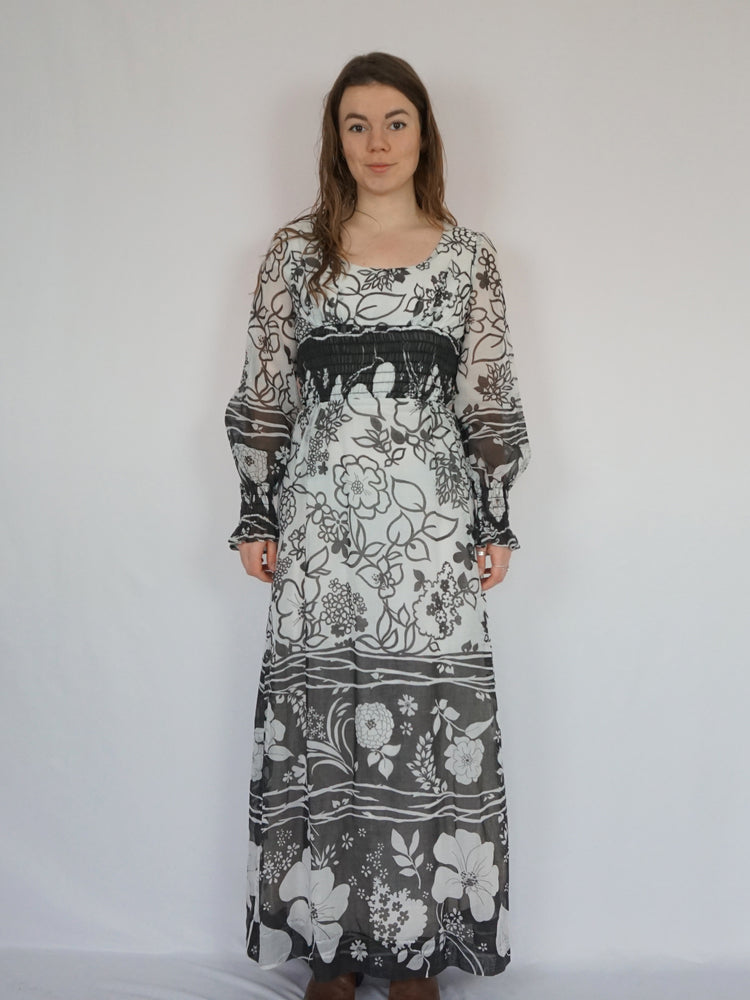 Tina Warren B&W Prairie Dress - S