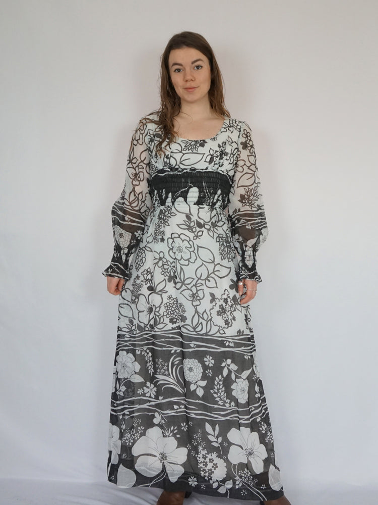 Tina Warren B&W Prairie Dress - S