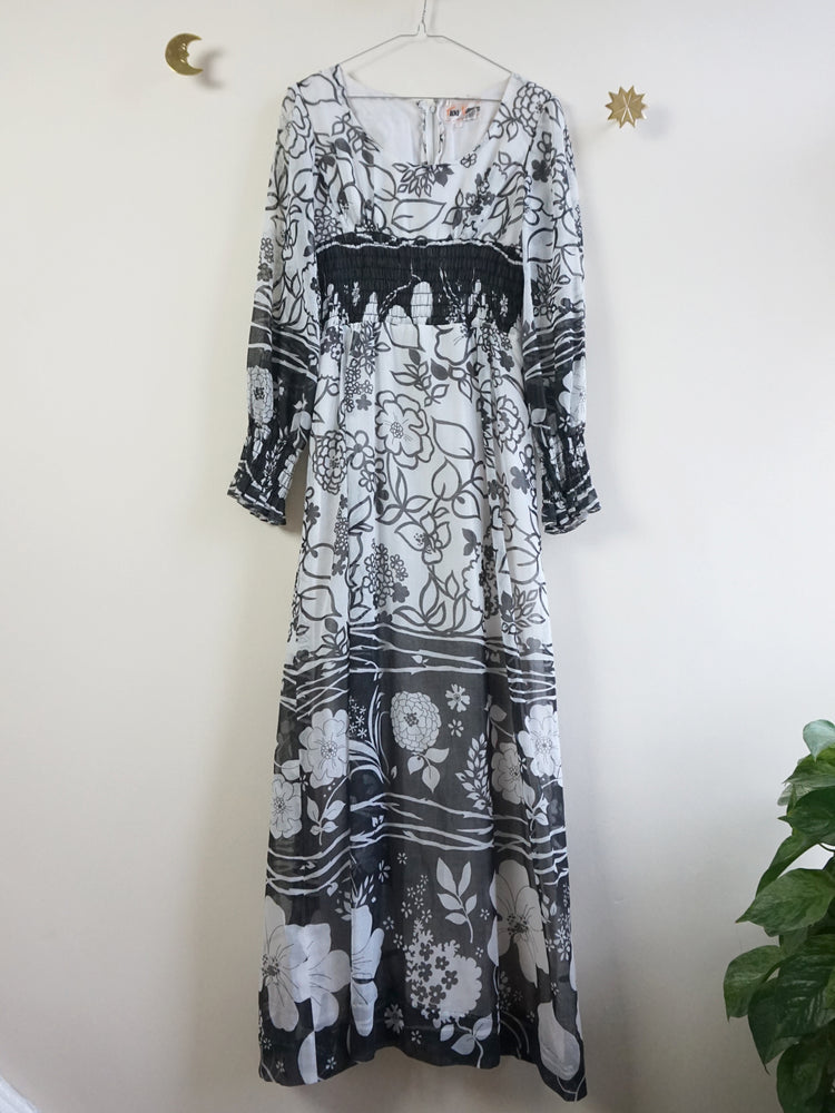 Tina Warren B&W Prairie Dress - S