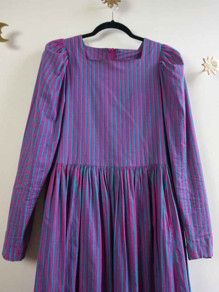 Laura Ashley Striped Maxi Dress - S/M