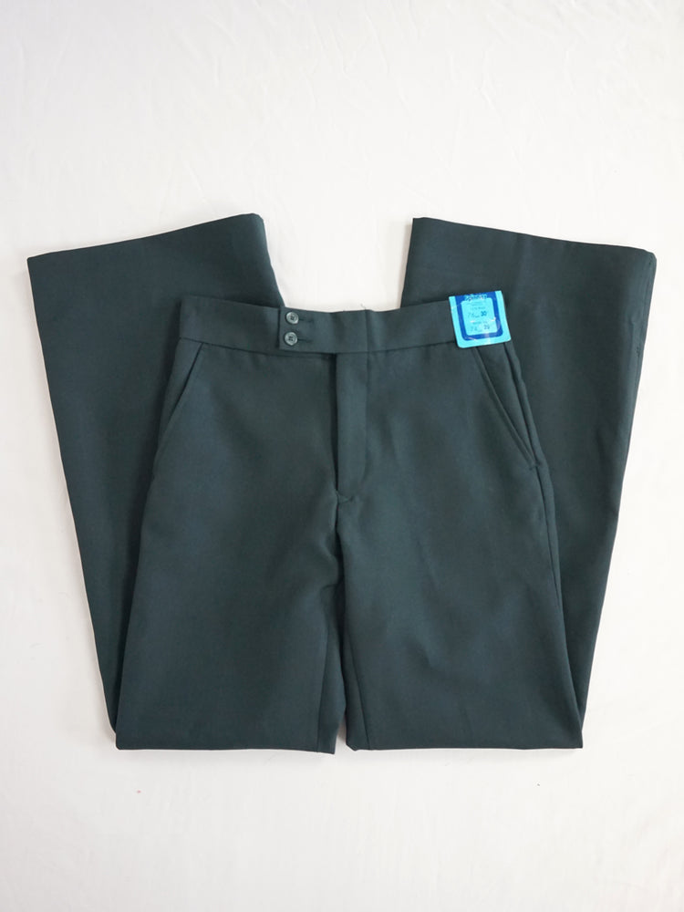 70s Bottle Green Mid Rise Flares - 30"