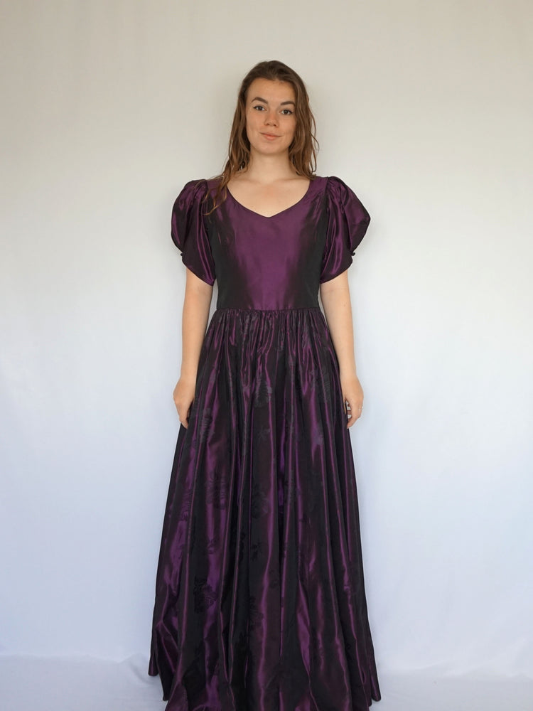 Laura Ashley Taffeta Maxi Dress - S