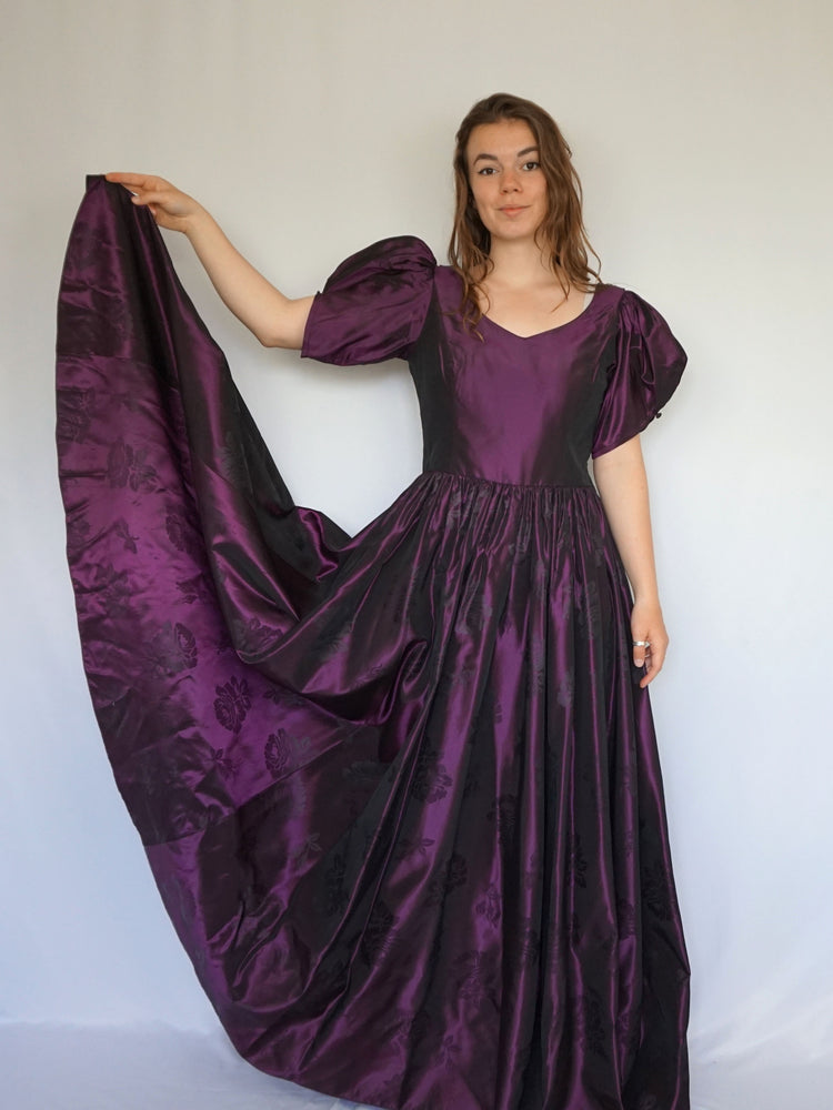 Laura Ashley Taffeta Maxi Dress - S