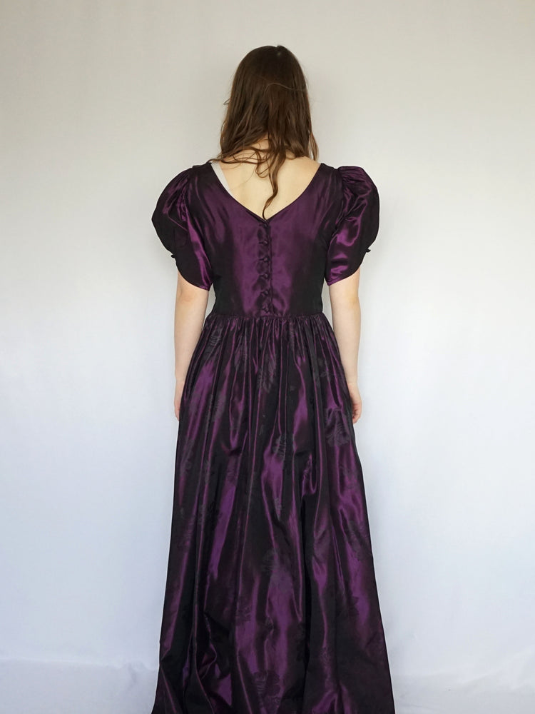 Laura Ashley Taffeta Maxi Dress - S