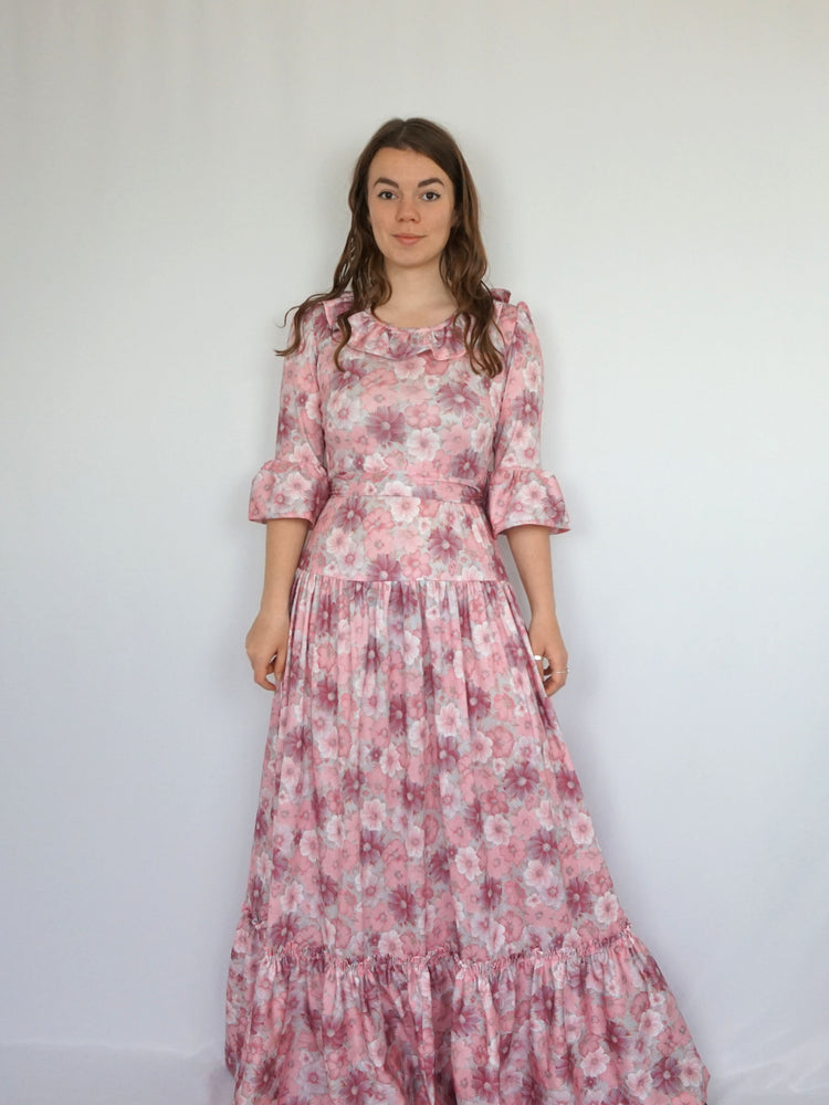 Pink Tiered Prairie Dress - S/M