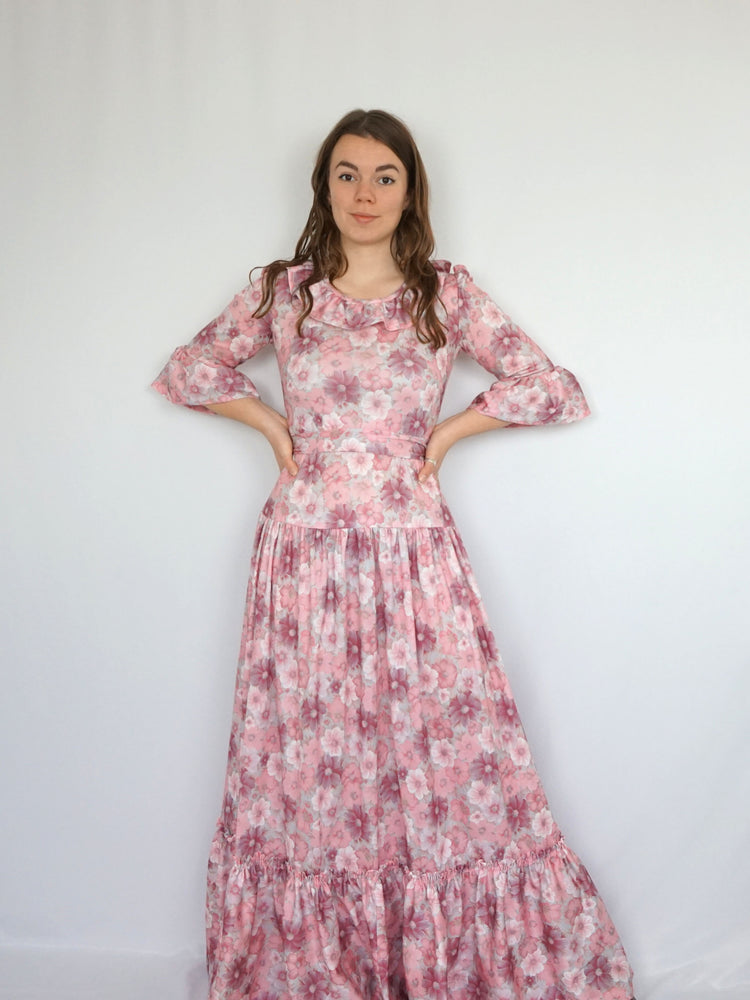 Pink Tiered Prairie Dress - S/M