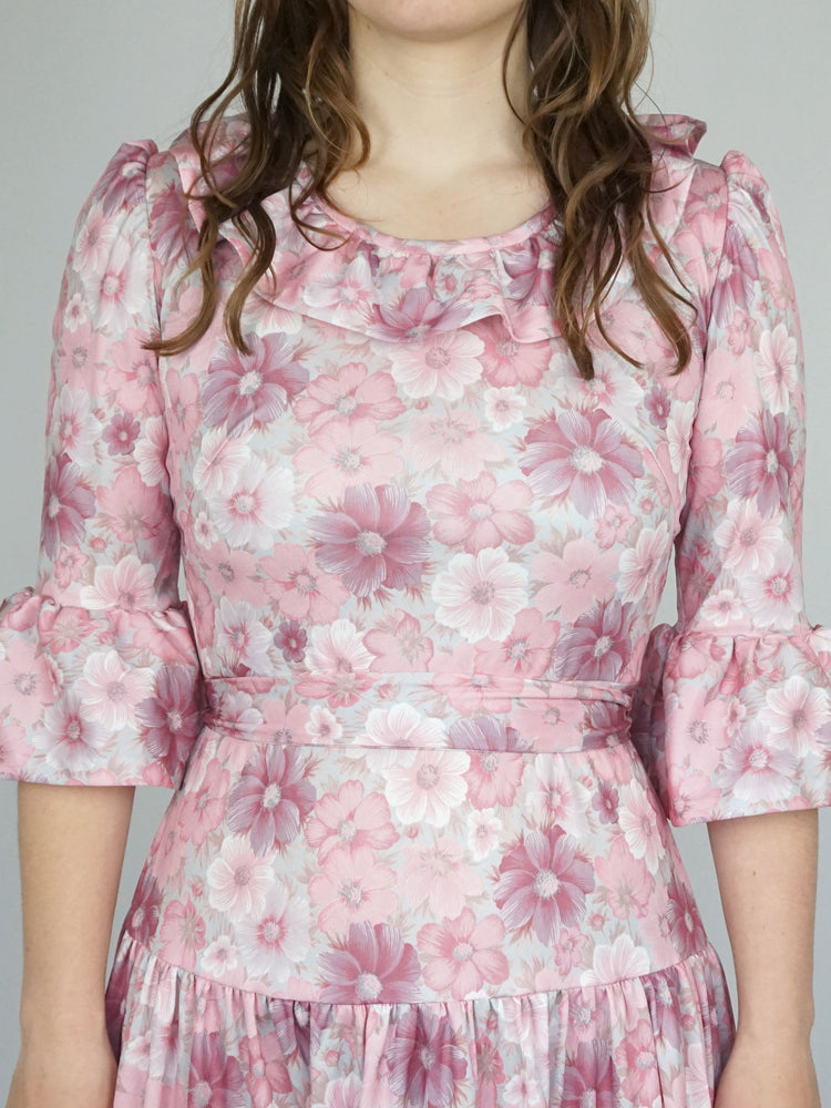 Pink Tiered Prairie Dress - S/M