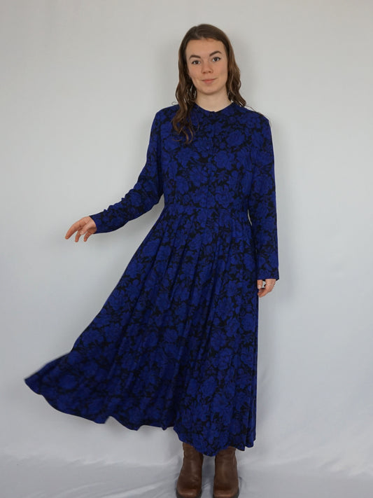 Navy Laura Ashley  Dress - L