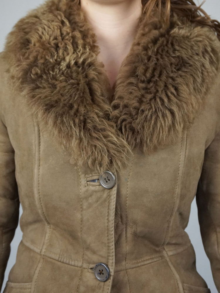 Penny Lane Style Sheepskin Coat - S