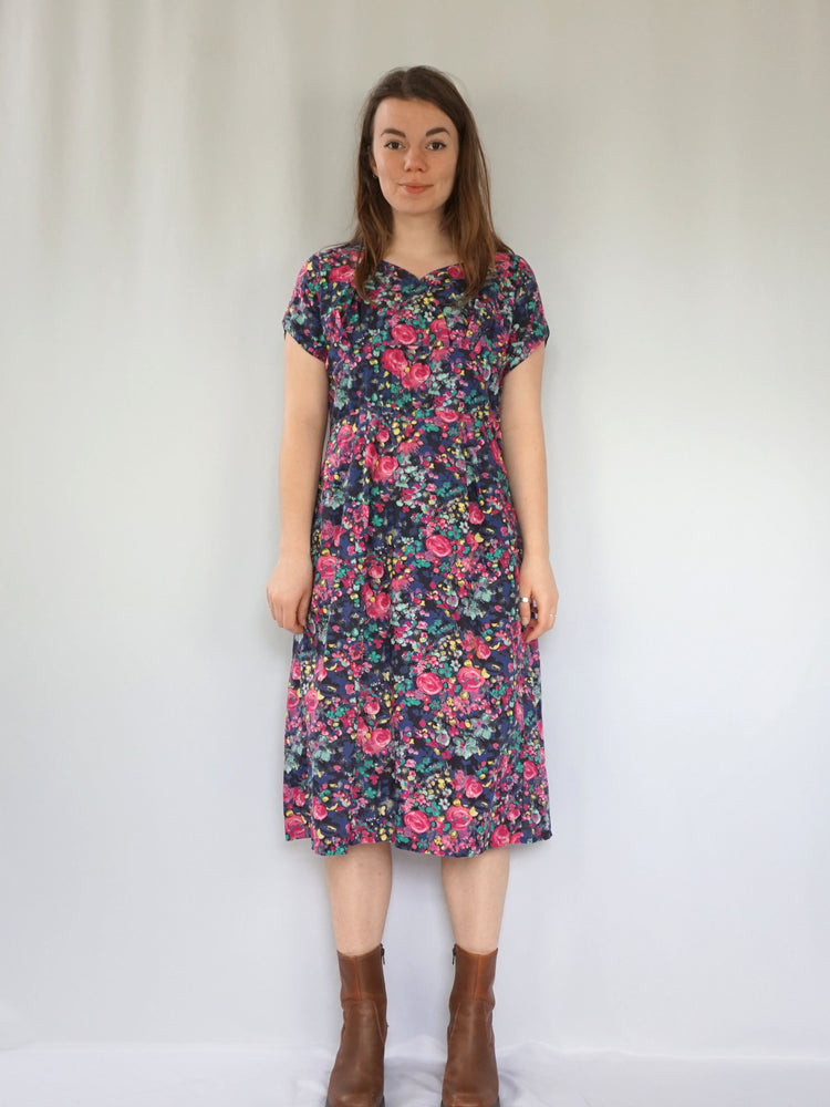 Floral Midi Dress Two Piece - M/L