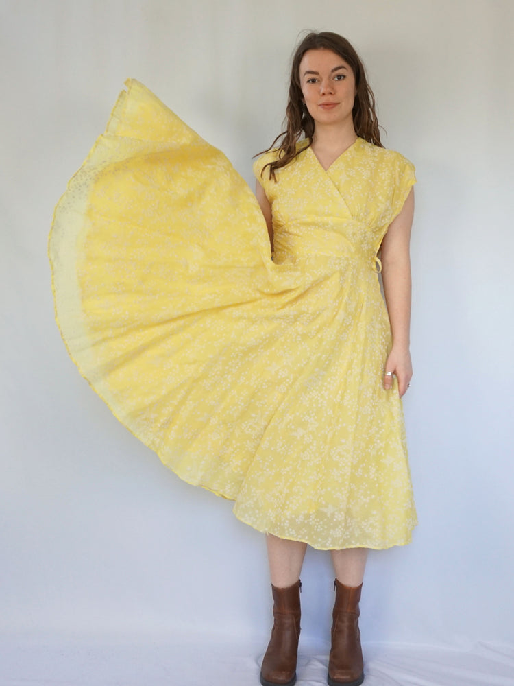 Yellow 50s dress sale