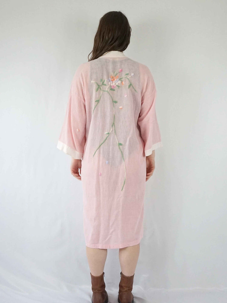 30s Hand Embroidered Kimono - M/L