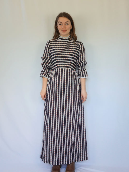 Striped Tulip Maxi Dress - S